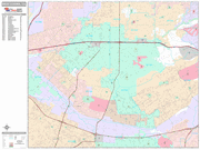 West Covina Wall Map Premium Style